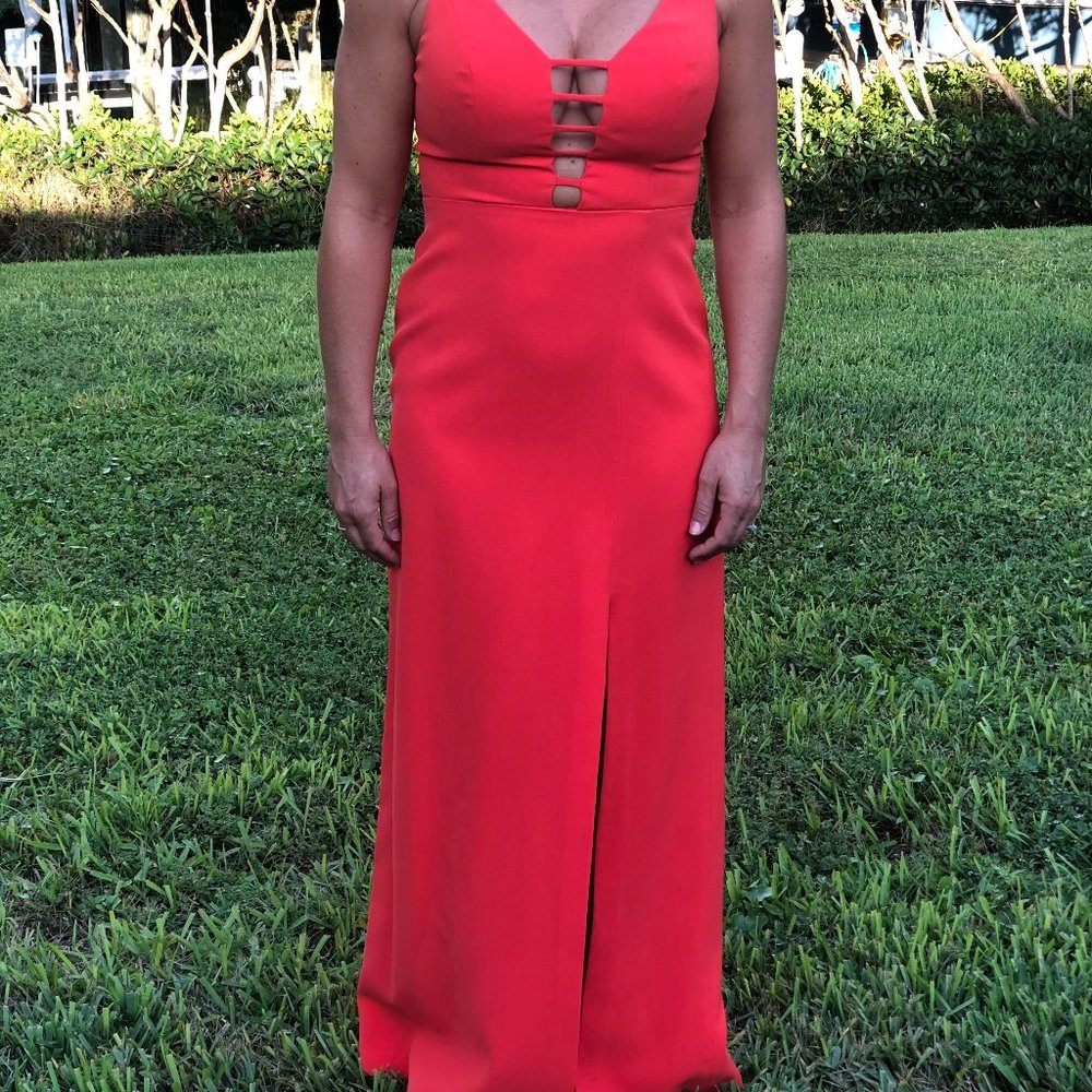 Floor Length Coral Dress